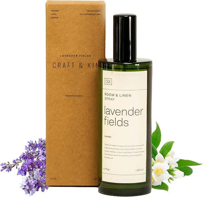 Craft &amp Kin Lavender Room Spray for Bedding 6.76 oz Pillow Spray Long-Lasting Room Freshener Soothing Aroma Mist for Home &amp Washroom