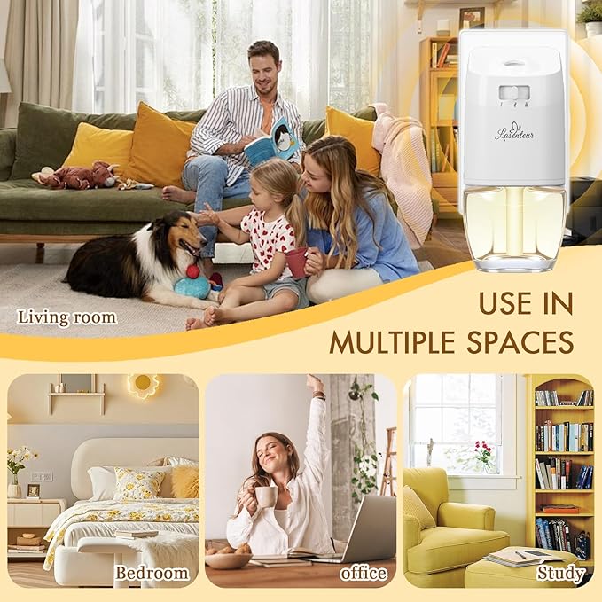 Plug In Air Freshener Refills for Home – Jasmine Hawaiian Cotton Scent 12 Count 7.92 Fl Oz Compatible with Air Wick &amp Glade Not for Glade Plus Scented Refill for Home Bathrooms Bathroom U