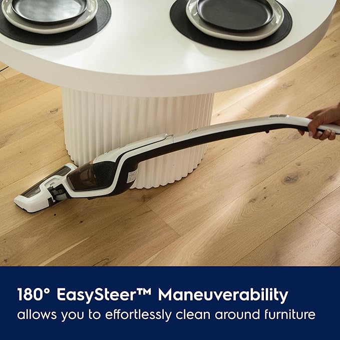 Electrolux Ergorapido Cordless 2-in-1 Vacuum Cleaner with High Suction Power and 180° EasySteer Mobility 48-Minute Run Time 2 Power Modes Satin White