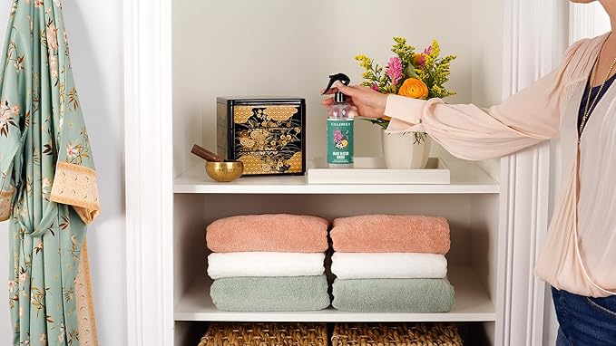 Caldrea Linen and Room Spray Air Freshener Made with Orange Peel and Ylang Ylang flower Essential Oils Plant-Derived and Other Thoughtfully Chosen Ingredients Orange Blossom Bamboo scent16 oz