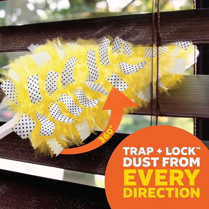 Swiffer Dusters Heavy Duty Multi-Surface Duster Refills for Cleaning Lavender 24 Count (4 Packs of 6)