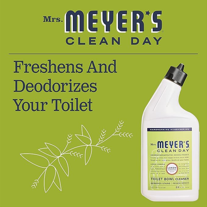 Mrs. MEYER'S Clean Day Lemon Verbena Toilet Bowl Cleaner 24 Fl Oz (Pack of 8)