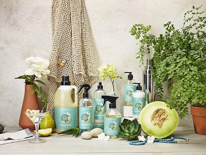 Caldrea Linen and Room Spray Air Freshener Made with Essential Oils Plant-Derived and Other Thoughtfully Chosen Ingredients Pear Blossom Agave Scent 16 oz 2 Pack