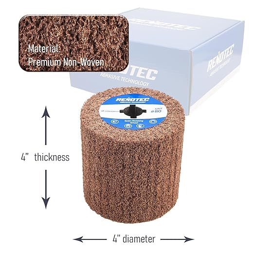 4 Burnishing Wheel 4 Pack Wire Drawing on Metal 100x100mm Coarse Grit 80 Polishing &amp Satin Finishing