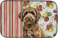 Caroline's Treasures Spanish Water Dog Vegetables Dish Drying Mat Absorbent Dish Drying Mat Pad for Kitchen Counter Dish Drainer Mat for Countertop 14 x 21 Multicolor