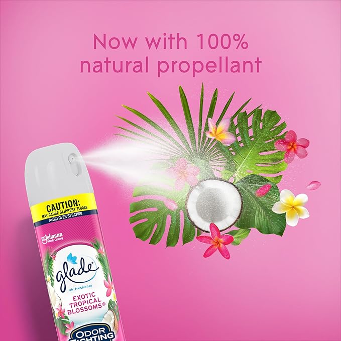 Glade Air Freshener Room Spray Exotic Tropical Blossoms 8.3 oz 6 Count