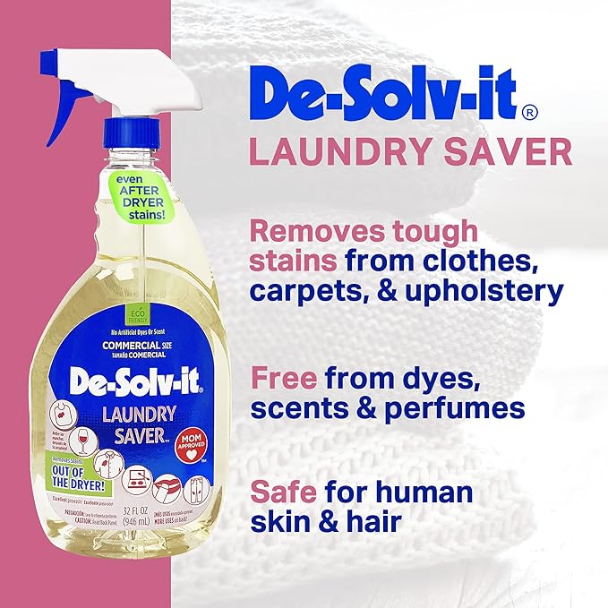 Orange-Sol De-Solv-It Laundry Saver Odor &amp Stain Remover for Laundry Safe on Hair &amp Skin 32-Ounce