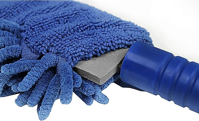CleanAide Handheld Reusable Microfiber Flex Duster with Adjustable Telescopic Reach Pole – Bendable Lightweight Dust Cleaner for Blinds Shutters Radiators Electronics Glass Hard-to-Reach Areas