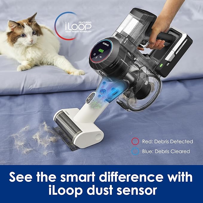 Tineco Cordless Vacuum Cleaner Smart Stick Handheld Cleaner Strong Suction &amp Lightweight Cordless Handheld Vacuum Deep Clean Hair Hard Floor Carpet Car