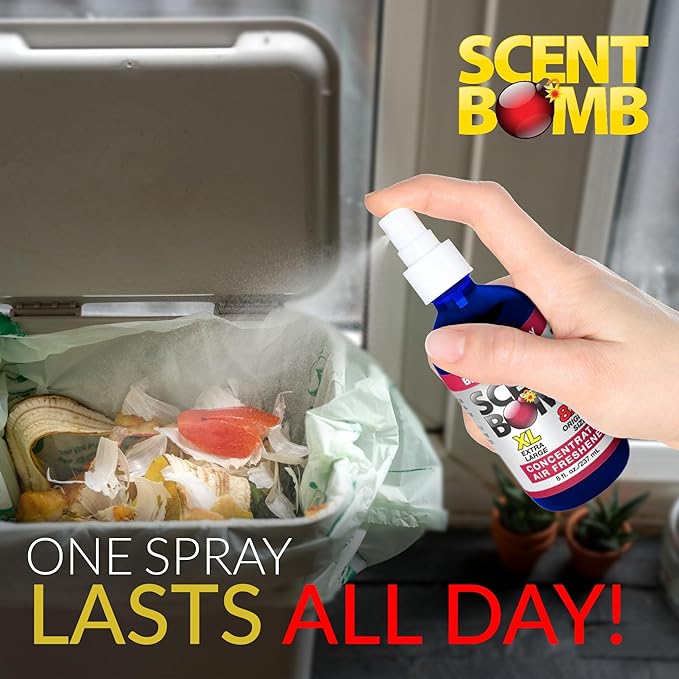 Scent Bomb Air Freshener Spray Long-Lasting Odor Eliminator for Home &amp Car Effective Deodorizer for Kitchen Bathroom Fresh Room Spray &amp Smell Neutralizer Black Cherry Scent