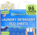 Laundry Detergent Sheets - Eco Friendly Hypoallergenic Laundry Sheets Detergent for Sensitive Skin Recycled Packaging Stain Fighting Natural Plant-Based Smell (up to 96 Loads)