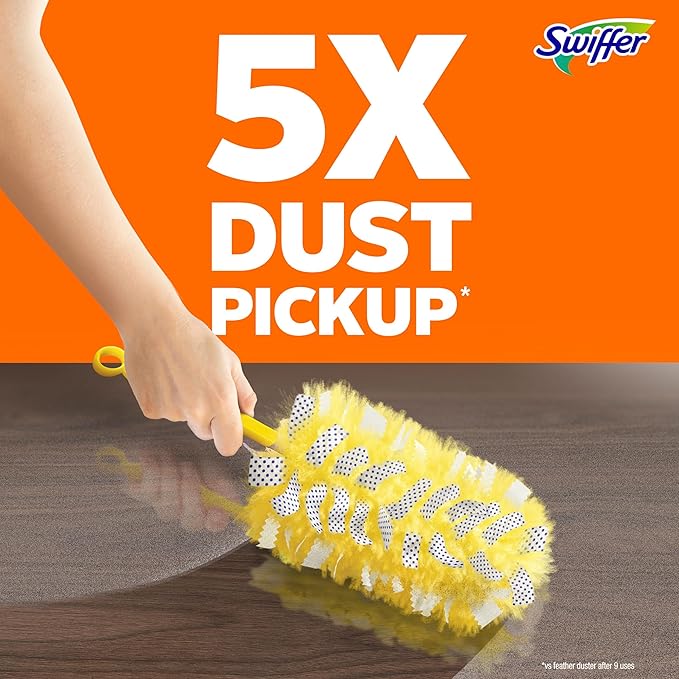 Swiffer Dusters Heavy Duty Multi-Surface Duster Refills for Cleaning Lavender 24 Count (4 Packs of 6)