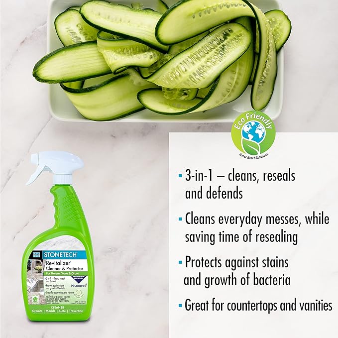 StoneTech Revitalizer Cleaner &amp Protector Cucumber Scent Ready-to-use 24OZ (709ML) Spray Bottle