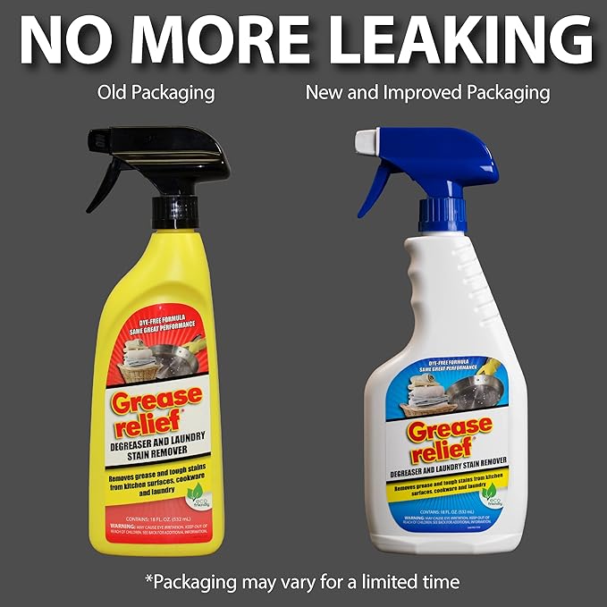 Degreaser and Laundry Stain Remover - Heavy Duty Kitchen Cleaner Spray/All Purpose Degreaser for Stove Top Oven Grill Car Soil &amp Cloth Stains (2 Pack) (524919)
