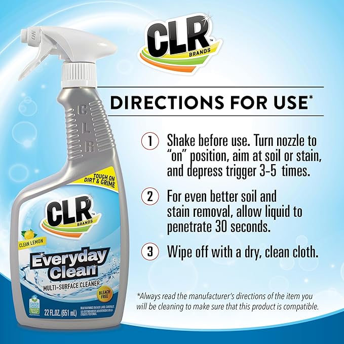 CLR Everyday Clean Clean Lemon 22 Ounce Spray (Pack of 6)