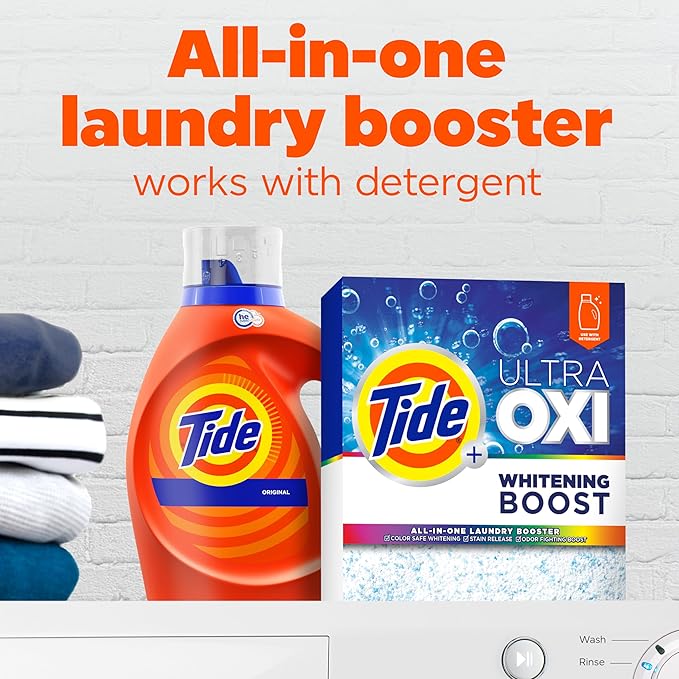 Tide Ultra Oxi Whitening Boost 57 oz All in One Laundry Booster Color Safe Whitening Stain and Odor Fighter