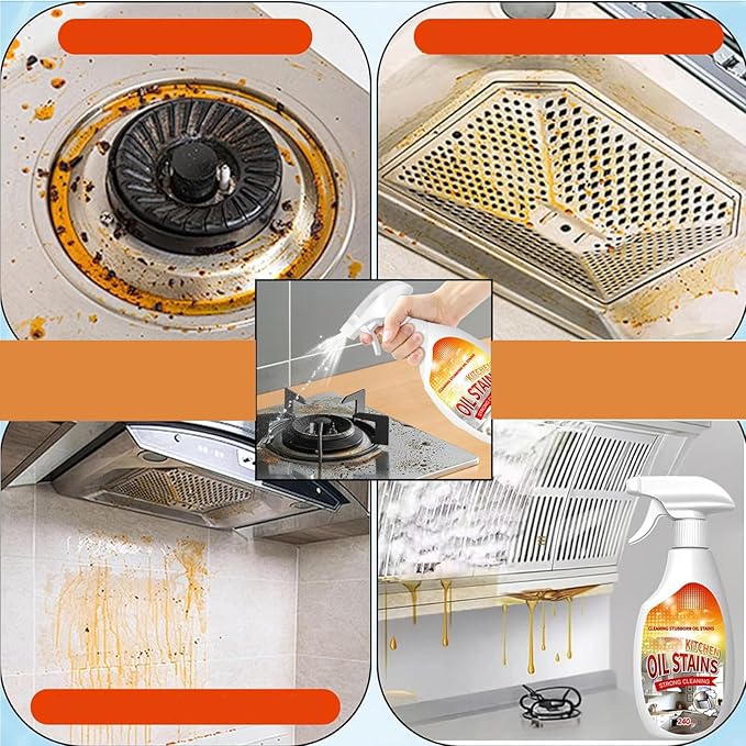 FIELL Heavy-Duty Kitchen Degreaser Foam Cleaner Clean Kitchens Up Kitchen Oil Stains Heavy Oil Stain Cleaner Kitchens Degreaser Clean Heavy Duty Multi Functiona Foam Cleaning Spray (3PC)