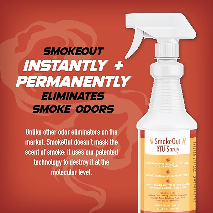 SmokeOut - Commercial Strength Odor Eliminator - Neutralizer Deodorizer Odor Remover (32 ounce)