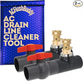 AC Drain Line Cleaner Tool Unclogger - Condensate A/C Cleaner Flush HVAC Maintenance Cleaner Ac Drain Line Cleaner No Refills Tablets or Vacuum. AC Flow Line Tool. 2 Pack