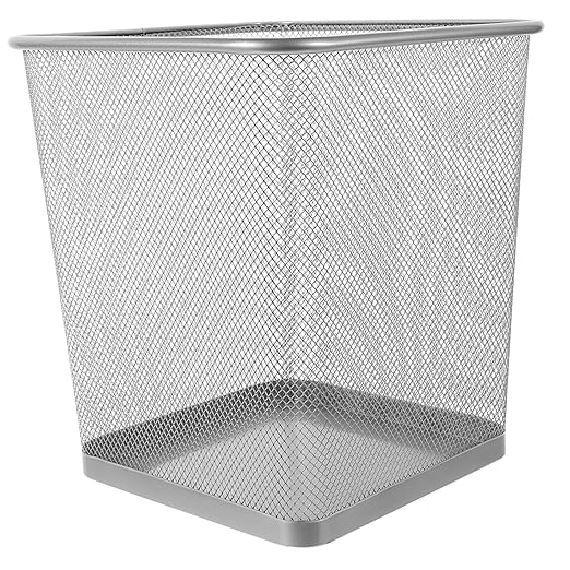 Practical Wire Mesh Trash Can Sturdy Metal Wastebasket for Home Office Kitchen and Bathroom Breathable Design Small Easy to Clean Versatile Garbage Holder