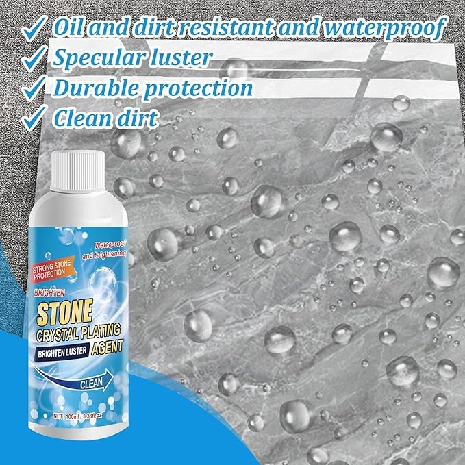GDSAFS Stone Crystal Plating Agent Stone Stain Remover Crystal Stone &amp Marble Cleaning Agent Effectively Removes Oxidation Rust Stains (3pcs)