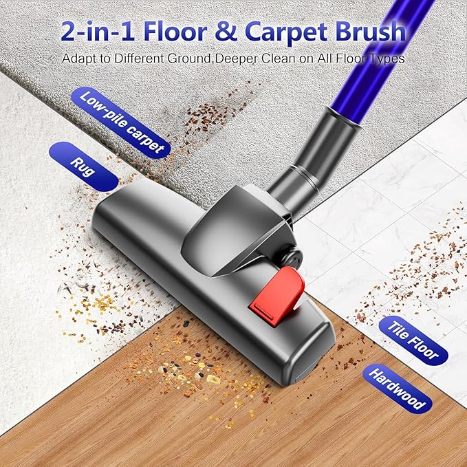 Corded Stick Vacuum Cleaner 25Kpa Powerful Stick Vacuum 2 in 1 Vacuum Cleaners1.2 L Dust Cup Corded Handheld Vacuum Pet for Hair Short-Pile Carpet Hardfloor (Dark Blue)