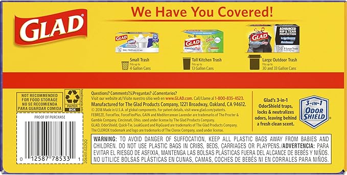 Glad OdorShield Tall Kitchen Drawstring Trash Bags