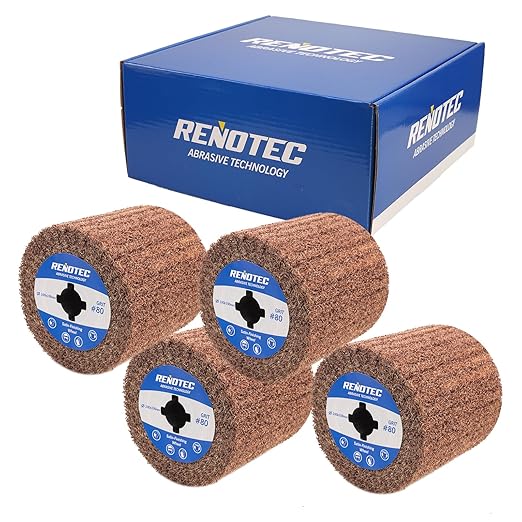 4 Burnishing Wheel 4 Pack Wire Drawing on Metal 100x100mm Coarse Grit 80 Polishing &amp Satin Finishing
