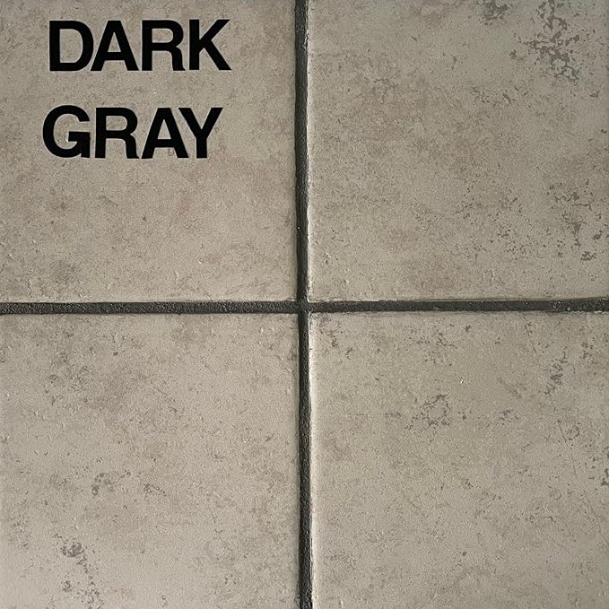 Kit - The Professional's Choice - Color and Seal Grout - Prevents Stains and Creates Easy to Clean Grout - 8oz Bottle Wheel applicator Brush applicator and Scrub pad (Dark Grey)