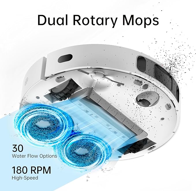 dreame L10s Ultra Robot Vacuum and Mop Combo Auto Mop Cleaning and Drying Self-Refilling and Self-Emptying Base for 60 Days of Cleaning 5300Pa Suction and AI Navigation Compatible with Alexa