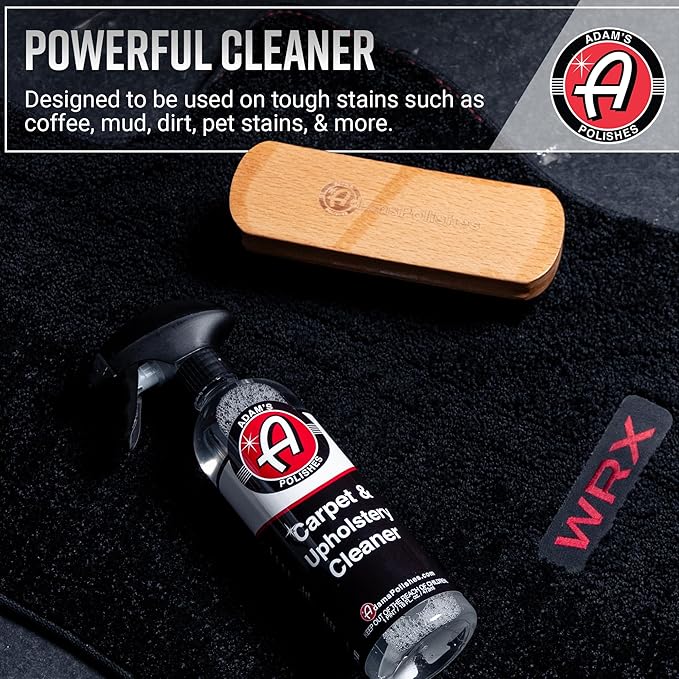 Adam's Polishes Carpet &amp Upholstery Cleaner - Powerful Car Carpet Cleaner for Auto Detailing Fabric Interior Solution Stain Remover Spray for Seat Floor Mats (128 fl. oz (Gallon))