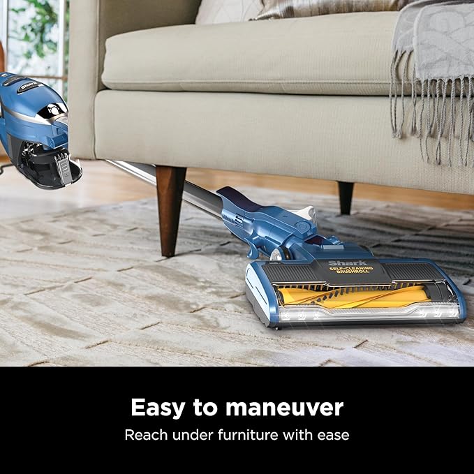 Shark HV343AMZ Rocket Corded Stick Vacuum with Self-Cleaning Brushroll Lightweight &amp Maneuverable Perfect for Pet Hair Pickup Converts to a Hand Vacuum Crevice Upholstery Tools Blue/Silver