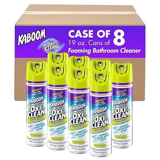 Arm &amp Hammer 57037-35270 Kaboom Foam-Tastic with OxiClean Fresh Scent 19 oz (Pack of 8)