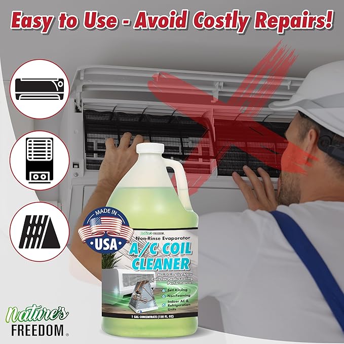 Nature's Freedom Indoor AC Coil Cleaner with Pump Sprayer - 1 Gallon