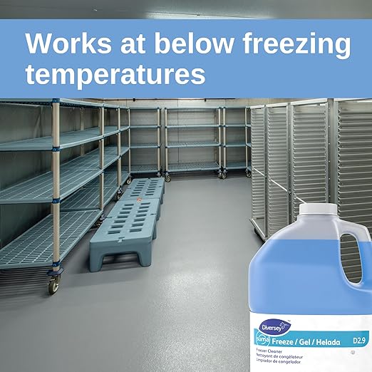 Diversey 948030 SUMA Freeze Walk-in Freezer Cold Room &amp Below Freezing Liquid Floor Cleaner For Kitchens Restaurants Ready-to-Use 1-Gallon (Pack of 4)