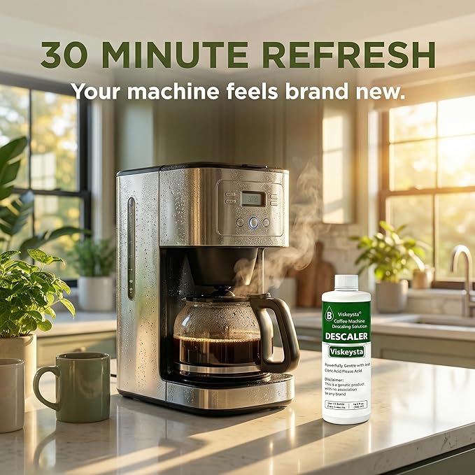 Descaling Solution for Black+Decker Coffee Makers 16.9 fl oz (500ml) Descaler Liquid 4 Uses Citric Acid Formula