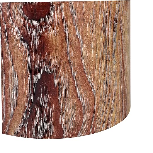 jojofuny Vintage Style Open Top Trash Can Imitation Wood Grain Round Wastebasket for Office Home Farmhouse Easy-Clean Garbage Bin