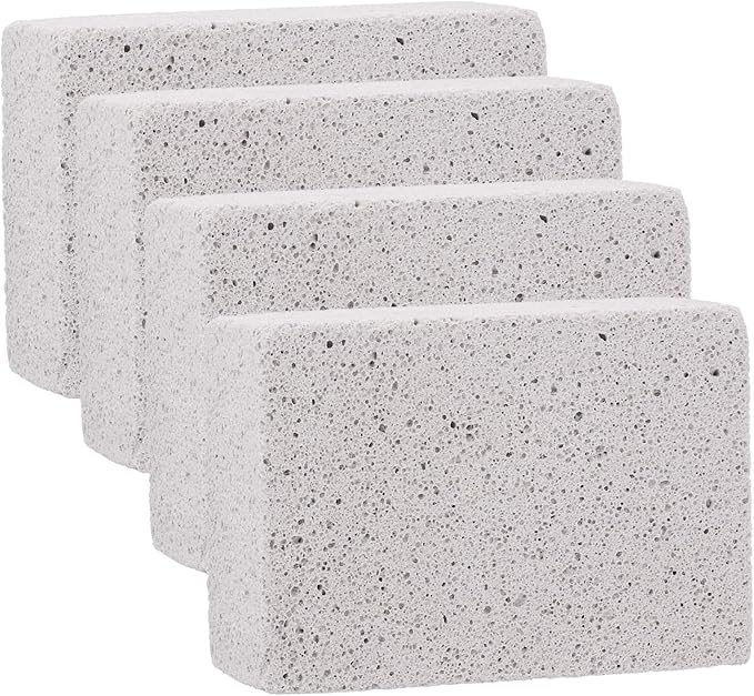 Grill Stone Cleaning Block 4pcs Grill Cleaning Bricks Barbecue Grill Cleaning Brick Block Stains Grease Cleaner Stone Kitchen Accessory
