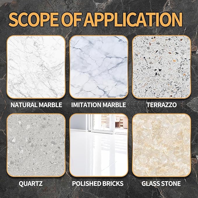 Marble Polishing Powder – for Granite Marble &amp Stone SurfacesHelps Restore Shine and Improve Surface Gloss – For Countertops Floors &amp Walls – 2.2 LB(1 Piece)