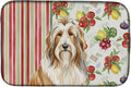 Caroline's Treasures Fawn Bearded Collie Vegetables Dish Drying Mat Absorbent Dish Drying Mat Pad for Kitchen Counter Dish Drainer Mat for Countertop 14 x 21 Multicolor