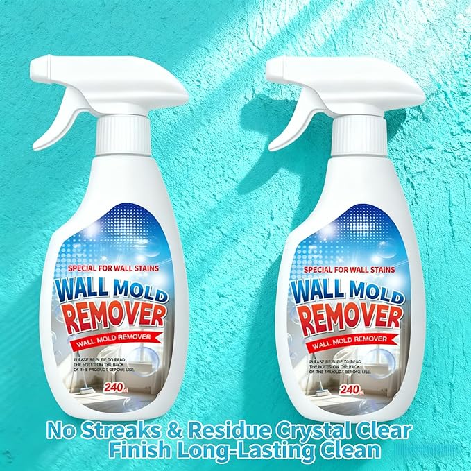 Streak-Free Wall Stain Remover Spray for Painted Walls Multi-Surface Cleaner for Dirt Grease &amp Marks No-Rinse Formula for Home Use (2 Pcs)
