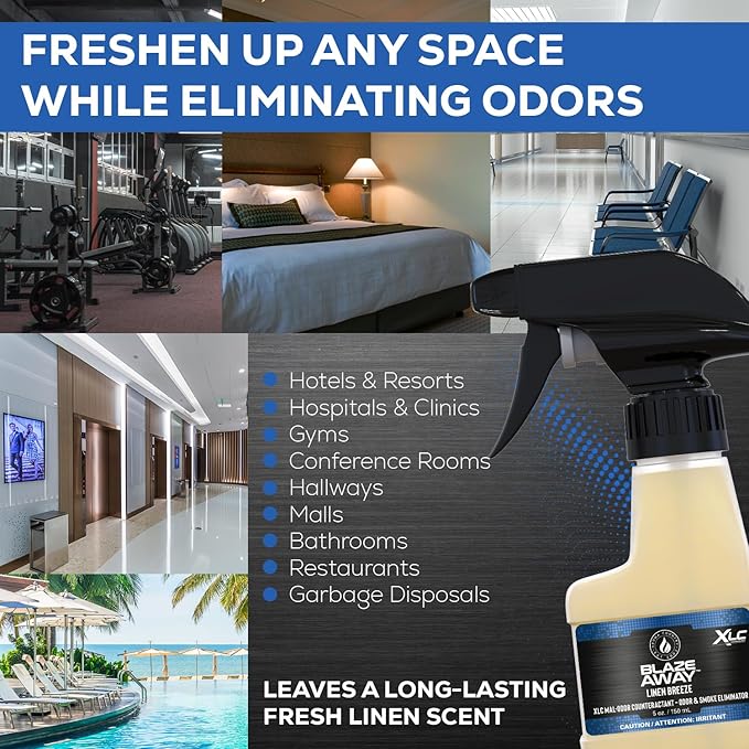 Blaze Away Commercial Air Freshener &amp Odor Eliminator for Strong Odor - Industrial-Grade Room Spray &amp Room Deodorizer for Home Car Smoke &amp Pet Odors - Long-Lasting Odor Absorber Room Fr