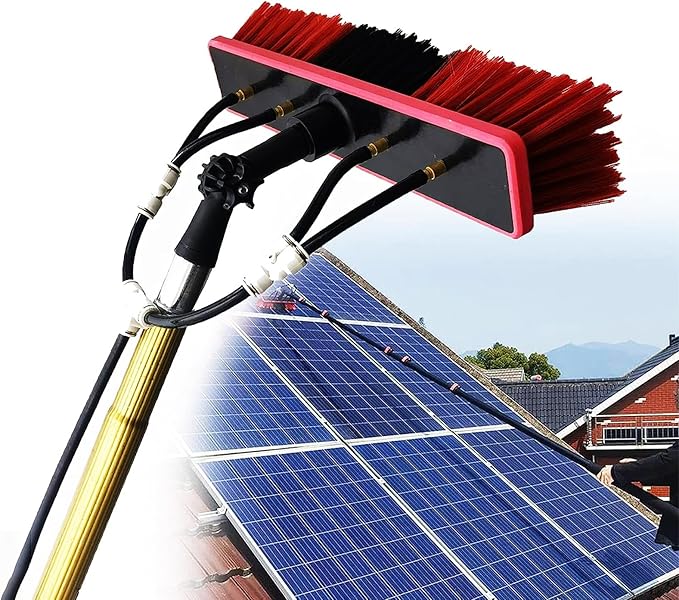 Telescopic Window Cleaning Kit for - 3-12m Extendable Pole &amp Squeegee Set for Conservatory Roof &amp Window Cleaning - Professional Washing Equipment