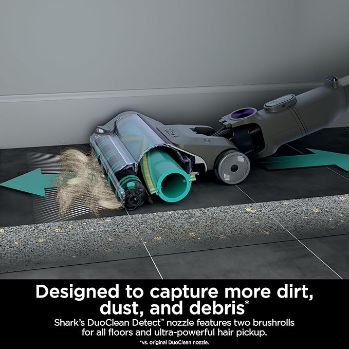 Shark PowerDetect Cordless Stick Vacuum Powerful Suction HEPA Filtration 70-Minute Runtime Carpet &amp Hard Floor Portable XL Dust Cup Stick Vacuum for Pet Hair Dark Gray IP1251