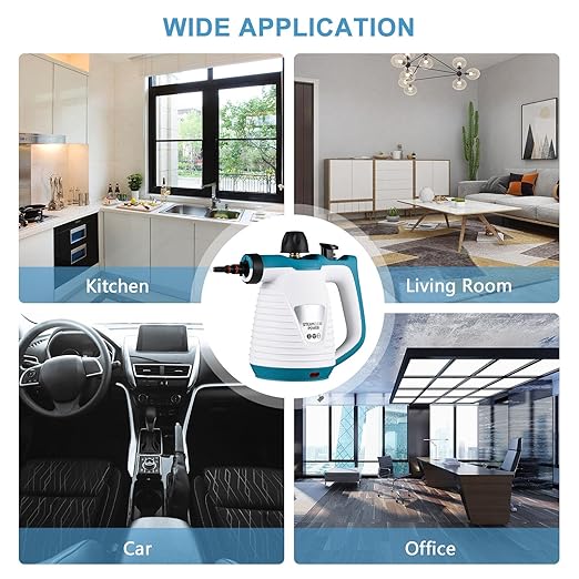 GLOGLOW Steam Cleaning Machine Flexible Hose 0.28-0.32MPa Handheld Steam Cleaner Multifunctional 900‑1050W for Kitchen Bathroom (US Plug 110V‑120V)