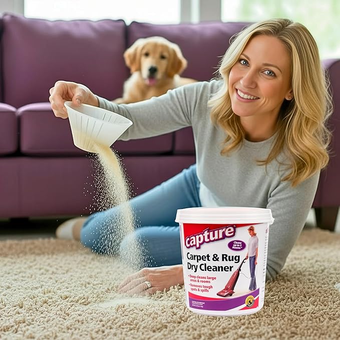 Capture Carpet Total Care Kit 250 - Home Couch and Upholstery Car Rug Dogs &amp Cats Pet Carpet Cleaner Solution - Strength Odor Eliminator Stains Spot Remover Non Liquid &amp No Harsh Chemical