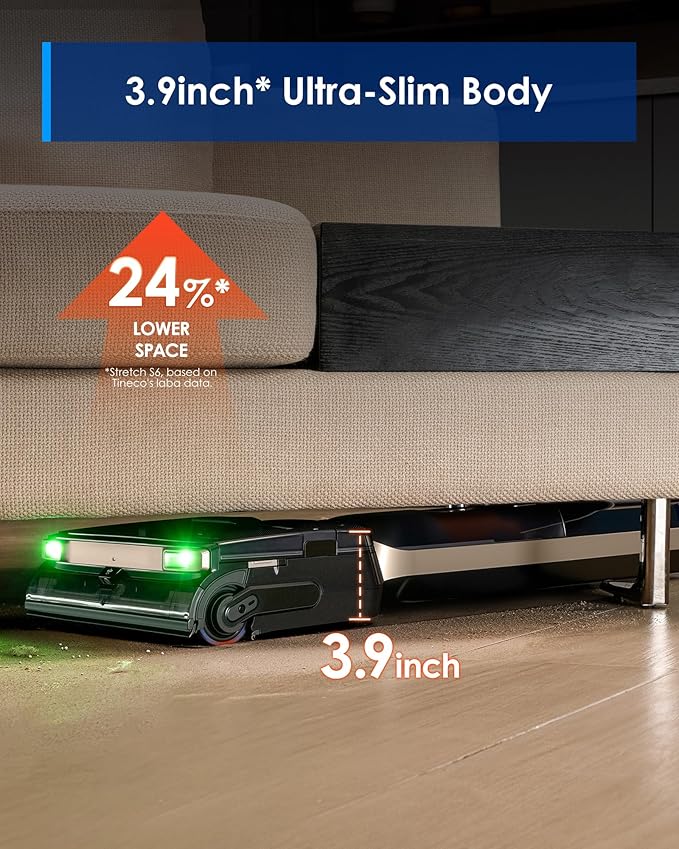 Tineco Floor ONE S9 Master Wet Dry Vacuum Cleaner ThermoBlast Tech &amp Hot Water Vacuum Mop 23kPa Suction 65 Min Runtime 185°F Flashdry 3.9inch Ultra-Slim Stretch Mop