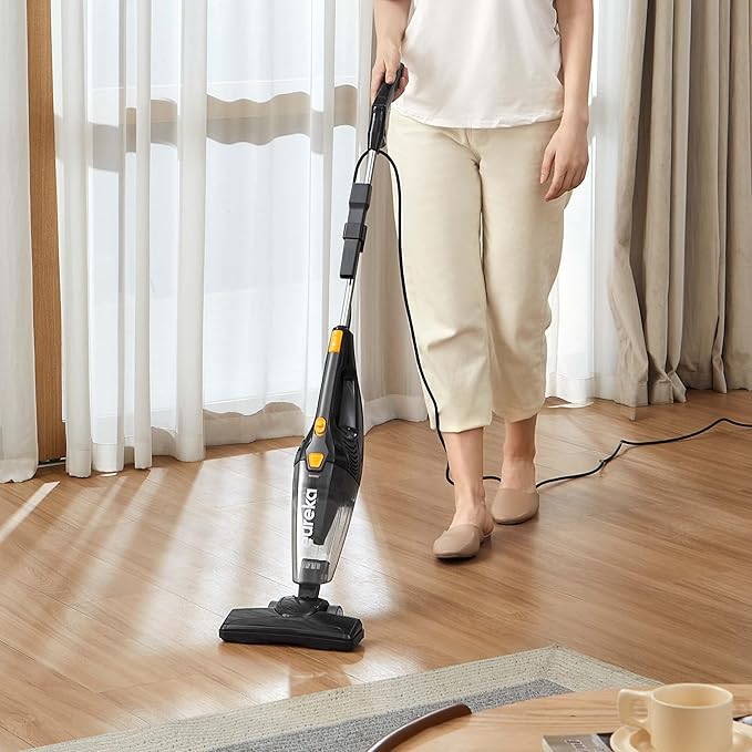 Eureka Blaze Stick Vacuum Cleaner Powerful Suction 3-in-1 Small Handheld Vac with Filter for Hard Floor Lightweight Upright Home Pet Hair Dark Black