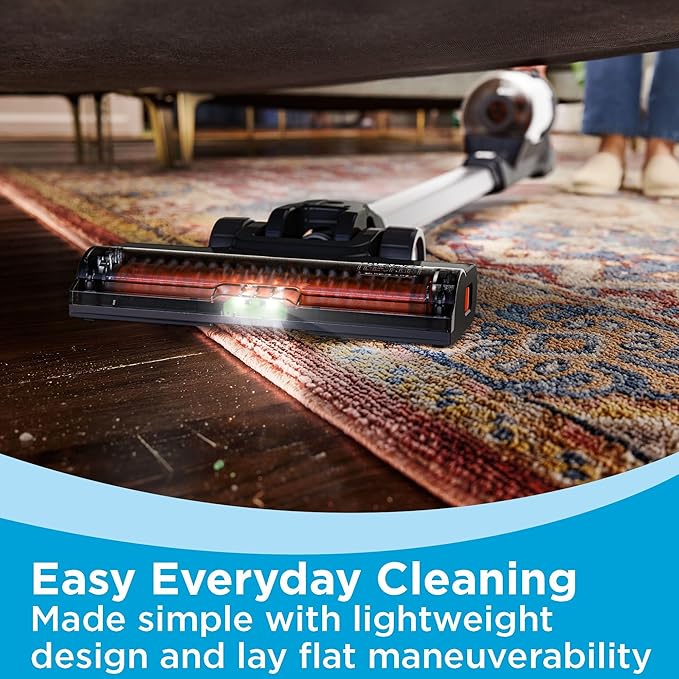 BLACK+DECKER POWERSERIES 20V MAX Cordless Stick Vacuum Cleaner Household Vacuum Cleaners for Hardwood Floors and Carpet LED Lights Detachable Anti-Tangle Lightweight Bagless (BHFEA18D1)