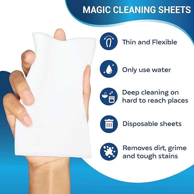SCRUBIT Eraser Sheets – 72 Pack Disposable Magic Cleaning sponges - All Purpose Household Cleaner Pads for Kitchen Couch and Bathroom